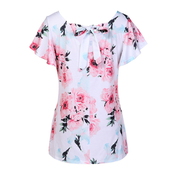 White Floral Blouse - Picture 6 of 7